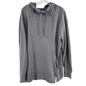 OGIO Women's Gray Cowl Neck sweatshirt hoodie 2X comfort workout athletic lounge
